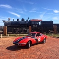 1970 Opel GT with a train!
