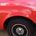 BF-Goodrich Redline Radials 185/30r70 and blacked out 1970 GT Wheels.