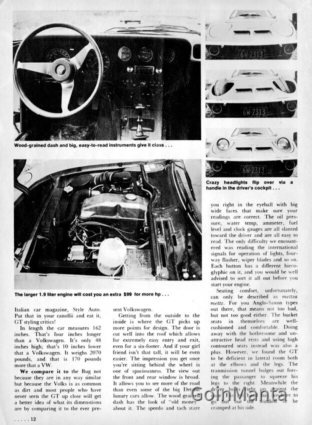 Swank Jan 1970 - Testing the Opel GT 3