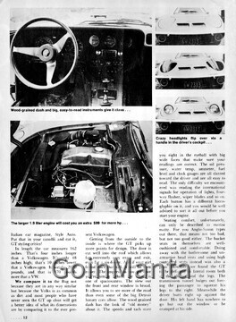 Swank Jan 1970 - Testing the Opel GT 3