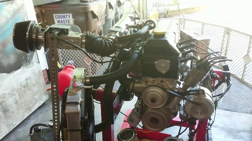 Break in of my Opel 2.6L CIH Build w/ Motronic injection on Homemade Modular Engine Break In Stand.