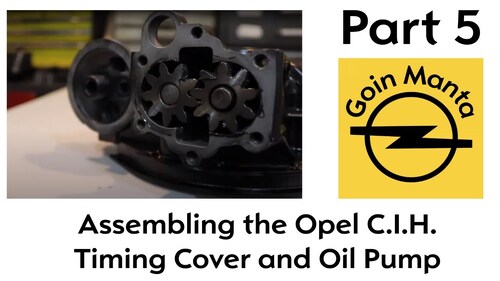 The Secrets of the Opel C.I.H. Timing Cover and Oil Pump Assembly. Installing the pads and gears.