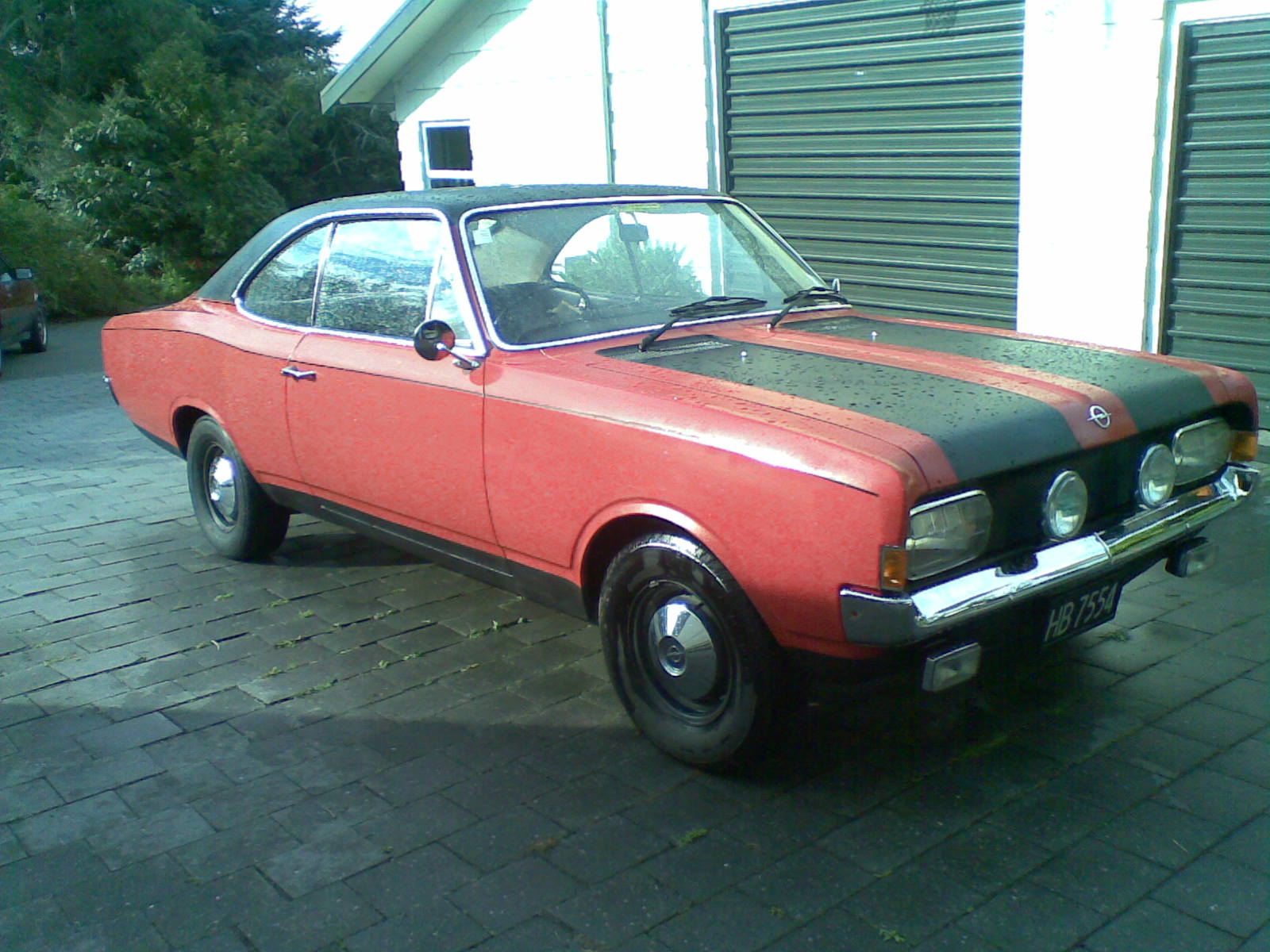 Opel Rekord C coupe after panel repairs and painting